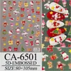 Pequeñas pegatinas adhesivas impermeables de relieve tridimensional 5D, patrón pequeño de dibujos animados, pegatinas decorativas para uñas, pegatinas para uñas de estilo nacional