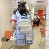 Mochila Escolar para Estudiante de Secundaria, Estudiante de Primaria Femenina, Mochila de Tres Piezas para Tercer a Sexto Grado, Mochila Pequeña Fresca con Corazón de Niña, Versión Coreana