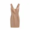 Vestido Sexy Justo para Mulheres, Estilo Puro Desejo, Decote de Um Ombro Sem Alças, Marcação na Cintura, Vestido Bodycon com Fenda nas Costas, Vestido Longo