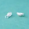 Novo Pingente de Lingote Prata Pura S999 Galvanizado Padrão Liso Prateado Pingente Envolto Acessórios para Pulseira de Cristal com Contas DIY