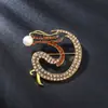 Broche de Dragón Retro Estilo Tendencia Nacional con Diseño Único, Aleación Incrustada con Diamantes, Pin con Forma de Dragón, Broche Versátil para Traje