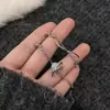 Pendientes de Aguamarina de Diseño Único para Mujer, Lujo Ligero, Sensación de Alta Gama, Pendientes Asimétricos de Cadena con Borla, con un Ambiente Fresco y Refinado