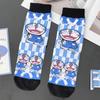 Calcetines Sosks Primavera y Verano Calcetines de Dibujos Animados para Mujer Exportación Transfronteriza de Caña Media Lindos Calcetines de Dibujos Animados de Anime Doraemon para Mujer