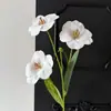 Flor artificial de tulipán de tres cabezas de película 3D para decoración de escenas de boda, decoración de alta gama para el hogar, flor artificial para comercio exterior, flor artificial