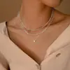Collar Transfronterizo Nuevo de Circonita Europeo y Americano, Diseño Moderno y Versátil, Gargantilla Elegante, Joyería de Regalo de Nicho para Mujeres