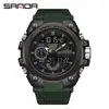Reloj Sanda 6008, deportivo de moda, multifunción, electrónico para estudiantes, reloj de cuarzo resistente al agua para hombre, de una generación, venta al por mayor