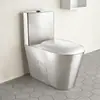 [Personalizado] Inodoro de Acero Inoxidable 304, Inodoro de Acero Inoxidable Comercial Anti-Olor con Tapa para Centros Comerciales, Ktvs, Hoteles y Baños