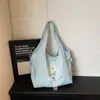 Bolsa de Hombro Floral Bordada Estilo Coreano Nueva Primavera 2026 Bolso Tote Elegante de Gran Capacidad Bolso Sencillo Fresco para Mujer