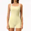 Macacão de Yoga Justo de Peça Única Estilo Novo Transfronteiriço com Decote Quadrado e Costas Abertas, Shorts de Fitness com Alças nos Ombros, Macacão de Yoga para Mulheres 2134