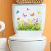 Fun-M592 Flores e Borboletas Pintadas em Desenho Animado Decoração de Banheiro e Vaso Sanitário Adesivo para Vaso Sanitário Atacado de Comércio Exterior