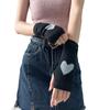 Luvas Longas Listradas Novas Cruzadas Outono e Inverno Mangas de Lã para Homens e Mulheres Comprimento Médio Tricotadas Dedos Quentes Mangas Falsas