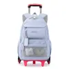 Nova mochila com rodinhas para alunos do ensino fundamental, do terceiro ao sexto ano, com rodas removíveis para subir escadas com facilidade, design leve e grande capacidade.; também adequado como mochila para alunos do ensino fundamental II