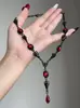 Paraíso ArcoírisCollar de Cuentas Coloridas Dopamina Estilo Vacacional Fresco Dulce Estilo Collar para Foto de Viaje
