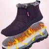 Botas de Nieve con Forro de Polar para Mujeres Mayores, Zapatos Gruesos Impermeables para Mamá, Zapatos Grandes de Algodón para Personas de Mediana Edad y Mayores del Noreste, Venta al por Mayor desde el Fabricante