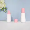 En stock botella cónica blanca de espuma de 60 ml, botella espumadora de PET para mousse de 100 ml, dispensador portátil de espuma facial