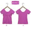 Ropa de Baile Top de Manga Corta Verano Ballet Cheongsam Ropa de Práctica Examen de Arte Cintura Ceñida Cuello en V Camiseta China Delgada Verde