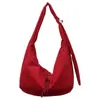Bolso Cruzado de Mujer con Pliegues 2026, Nueva Versión Coreana, Simple y Versátil, Bolso de Mano de Lona de Gran Capacidad para Viajes, Bolso Tipo Dumpling