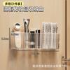 Armario con espejo para baño, caja de almacenamiento sin perforaciones para colgar en la pared, con espejo dividido, estante para guardar cosméticos, labiales y mascarillas.