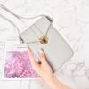 2025 nuevo bolso pequeño de dama con cierre al por mayor simple vertical transparente pantalla táctil bandolera bolso para teléfono móvil de estudiante