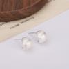 Aretes Curvos Cepillados de Plata Esterlina S925 Estilo Coreano Distintivos Creativos de Alto Sentido Lujo Ligero Estilo Frío Aretes de Diseño Geométrico