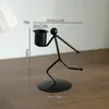 Adorno de Candelabro de Hierro Forjado Estilo Europeo Decoración Creativa para Sala de Estar Portavelas Prop para Cena Romántica a la Luz de Velas en Restaurante
