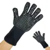 Luvas transfronteiriças de alta temperatura para churrasco da Amazon Isolamento térmico de silicone Luvas de forno de cozimento à prova de fogo retardantes de chama