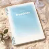 Cuaderno de hojas sueltas con degradado B5 para estudiantes, cómodo de sostener, desmontable, alto valor estético, bloc de notas, cuaderno, venta al por mayor de fábrica de PP