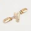 Clipe de lenço de gola clipe de xale fivela de lenço de diamante europeia e americana broche anti-luz clipe de suéter vintage acessórios de liga feminina