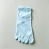 Calcetines de cinco dedos ligeros de verano para hombre, antibacterianos y antipelusa, calcetines de algodón 100% de dedos divididos, calcetines de running transpirables y absorbentes de sudor para media pantorrilla