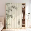 Persiana de Bambu Chinesa Tipo Colante em Trilho Deslizante Cortina para Armário Guarda-Roupa Cortina à Prova de Poeira Armário sem Porta Sapateira Cortina Cover Feia Fixa