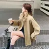 Trench coat curto estilo capa de alta qualidade, moderno e estiloso para mulheres, único e bonito, jovem e de nicho, casaco de outono estilo coreano