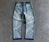 Jeans Rectos Lavados Estilo Ins Gótico Moderno Harajuku Retro Invierno Europeo y Americano Nuevas Llegadas Unisex Ropa Y2K