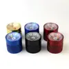 Transfronterizo Nuevo 63mm Cuatro Capas Perspectiva Aleación de Zinc Molinillo de Tabaco Dados Lente Xiangyun Conectado Molinillo de Tabaco Molinillo