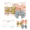 Set de Tres Piezas de Diadema Seamless para Bebé, Tarjeta de Set de Diadema con Lazo, Diadema de Ala de Mariposa Corazón de Flor