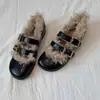 2026 Estilo Nuevo Francés Boca Baja Versátiles Cómodos Cálidos Zapatos de Algodón Otoño Invierno Zapatos de Piel Moda Ropa Exterior Zapatos Mary Jane Mujer