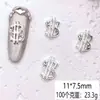 Accesorios para Uñas de la Fortuna Estilo Nuevo, Aleación Super Brillante de Lujo Ligero con Símbolo de Dólar y Diamantes, Decoraciones para Uñas Portátiles al por Mayor