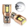 Luz LED T10 de aluminio para coche, modificación de bombilla LED pequeña w5w, luz de matrícula 12v, luz de lectura, decodificación
