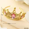 Corona de Joya Ovalada Halloween Disfraz de Baile Infantil Corona de Princesa Niña Corona de Plástico Electrochapado Accesorios para Mujer
