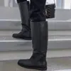 Piel de Vaca~2026 Otoño Nuevo Retro Botas de Vestir con Tacón Alto Tacón Bajo Hasta la Rodilla Botas Largas