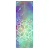 Tapete de Yoga de Veludo de Couro de Veado Fino Impressão em Aquarela Resistente ao Desgaste Absorvente de Suor Antiderrapante Profissional Fitness Esportes Toalha de Yoga