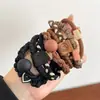 Elástico de Cabelo de Urso de Alta Elasticidade para Verão para Mulheres, Corda de Cabelo Simples e Durável, Elástico para Rabo de Cavalo Alto, Acessórios de Cabelo