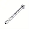 Cateter uretral de metal rosqueado, plug uretral de metal, aço inoxidável, para homens gays, estimulação uretral, dispositivo de inserção, auxílio à masturbação