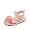Sandalias de verano nuevas para bebé de 0 a 1 año, zapatos transpirables para lactantes con suelas de goma para los primeros pasos