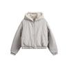 Nuevo Estilo Americano Abrigo de Algodón Urbano Simple con Capucha Cuello de Lana Abrigo de Algodón Marca de Moda Suelto Engrosado Chaqueta de Algodón para Invierno
