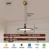 Lámpara Colgante Inteligente Estilo Crema Francesa para Restaurante, Forma de OVNI Japonesa Creativa con Brazo Oscilante Espectro Completo Protección Ocular Luz para Comedor