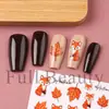 FULL BEAUTY Adesivos de Arte para Unhas Transfronteiriços Desenho Animado Animal Raposa Folha de Bordo Outono Adesivos de Arte para Unhas de Ação de Graças