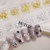 Set de Caja de Accesorios para Uñas Transfronterizos 2026, Dorado y Plateado Varios Estilos de Moños, Decoraciones de Mariposas para Uñas que No se Desvanecen