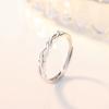 Anillo de pareja original de amor persistente un par de anillos de apertura para hombre y mujer con diseño de nicho de moda de lujo ligero entretejido regalo