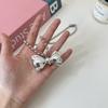 Colar Pingente Laço Grande de Metal Doce Estilo Coreano Feminino Banhado a Cobre Ouro Real Corrente para Clavícula Estilo Hip-Hop Alto para Mulheres