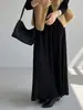 Falda de Jiang Zuo para todo el otoño e invierno estilo coreano suave línea A pliegues finos pliegues de órgano corte ajustado falda midi 81895